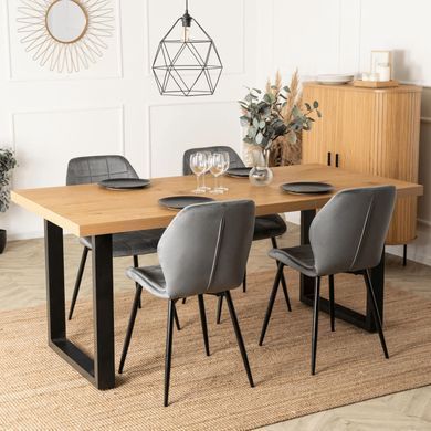 Стіл розкладний MEBEL ELITE TOMAS 130(230)х95 см Горіх / чорний фотографія