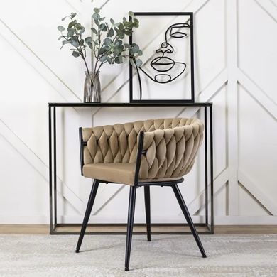 Стул бархатный MEBEL ELITE EMPOLI Velvet Бежевый фотография