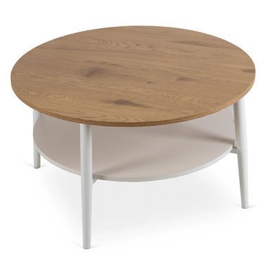 Журнальний столик MEBEL ELITE PAULO MAX 80x80 Дуб/білий фотографія