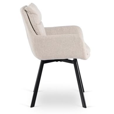 Стілець поворотний MEBEL ELITE CORTADO Velvet Беж фотографія