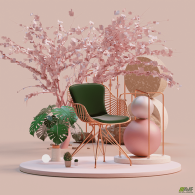 Крісло Ibis rose gold AMF Темно Зелений / Золото фотографія