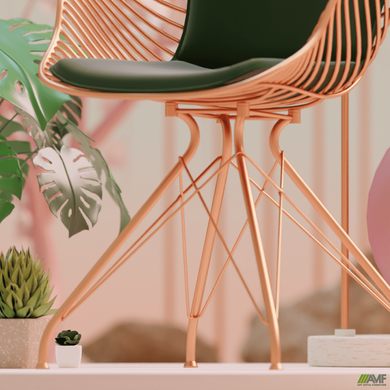 Крісло Ibis rose gold AMF Темно Зелений / Золото фотографія