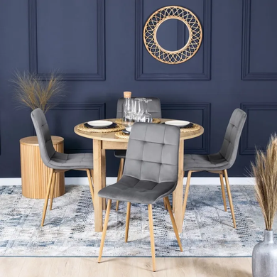 Стул бархатный MEBEL ELITE FREDY Velvet, Серый фотография