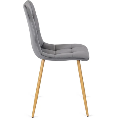 Стул бархатный MEBEL ELITE FREDY Velvet, Серый фотография