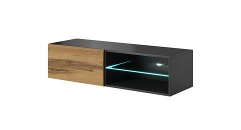 ТВ Тумба LIVO RTV-120W Halmar Антрацит / Дуб Вотан фотография