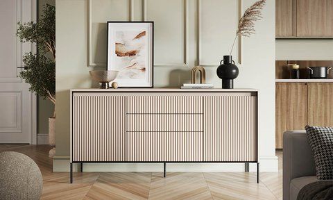 Комод 2Д3Ш TREND Тренд Prestol Беж з підсвіткою фотографія