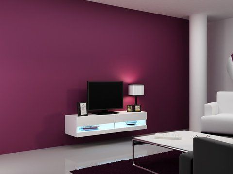 ТВ Тумба VIGO RTV Cama 140 New Белый Мат / Белый Глянец фотография