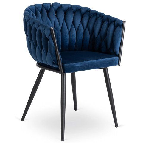 Стул бархатный MEBEL ELITE ELENA Velvet Синий фотография