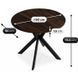 Стіл MEBEL ELITE LAUREN 90X90 Горіх / чорний