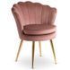 Стул бархатный MEBEL ELITE VIOLA Velvet Розовый/золото