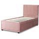 Ліжко односпальне оксамитове MEBEL ELITE ELIF Velvet 90x200 см з додатковим спальним місцем Рожевий