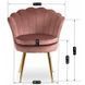 Стул бархатный MEBEL ELITE VIOLA Velvet Розовый/золото