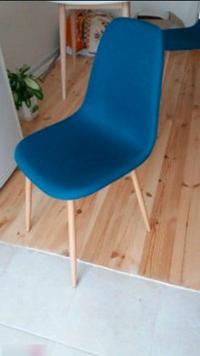Стілець FOX Signal Дуб / Синій фотографія