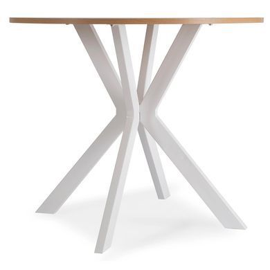Стіл MEBEL ELITE LAUREN 90X90 дуб золотий / білий фотографія