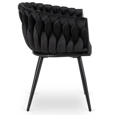 Стілець оксамитовий MEBEL ELITE ELENA Velvet Чорний фотографія