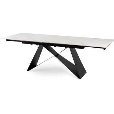 Стіл розкладний MEBEL ELITE VICTOR 160(240)х90 см Білий/ чорний фотографія