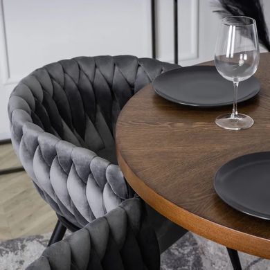 Стул бархатный MEBEL ELITE EMPOLI Velvet Серый фотография