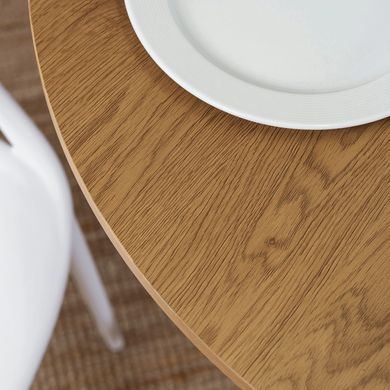 Стіл MEBEL ELITE LAUREN 90X90 дуб золотий / білий фотографія