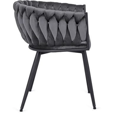 Стул бархатный MEBEL ELITE EMPOLI Velvet Серый фотография