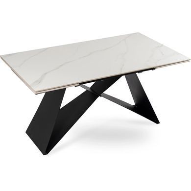 Стіл розкладний MEBEL ELITE VICTOR 160(240)х90 см Білий/ чорний фотографія