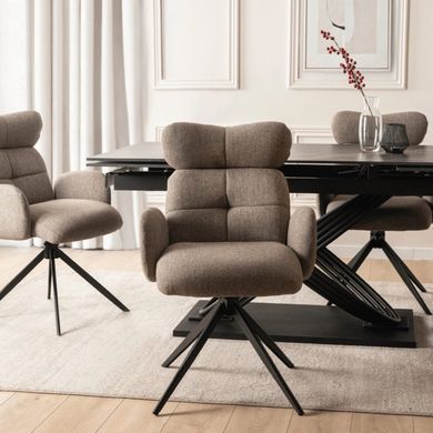 Стілець поворотний MEBEL ELITE ALVARO Коричневий фотографія