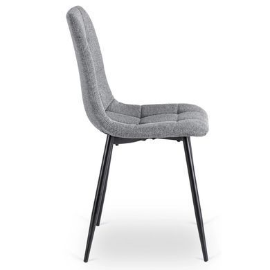 Комплект стіл MEBEL ELITE GLOS 135х80 см Дуб Золотий / Чорний +4 стільці PERU 2 Сірий фотографія