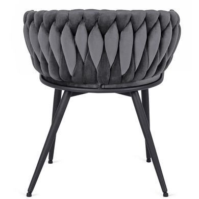 Стул бархатный MEBEL ELITE EMPOLI Velvet Серый фотография