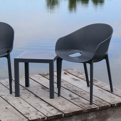 Комплект 2 стула Siesta Onto Sky Pro + Стол Siesta Ocean Side Table - Dark Grey