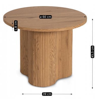 Журнальний столик ARION MEBEL ELITE 60x60 Дуб фотографія