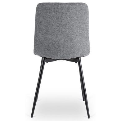 Комплект стіл MEBEL ELITE GLOS 135х80 см Дуб Золотий / Чорний +4 стільці PERU 2 Сірий фотографія