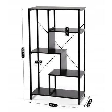 Стелаж MEBEL ELITE TIM чорний фотографія
