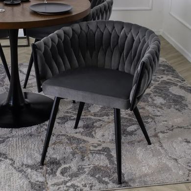 Стул бархатный MEBEL ELITE EMPOLI Velvet Серый фотография