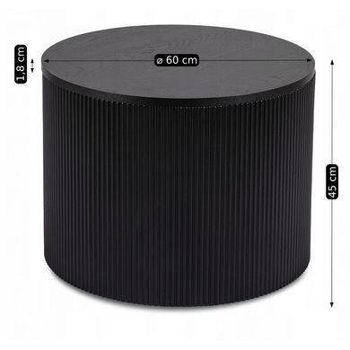 Журнальный столик HOPE MEBEL ELITE 60x60 Черный фотография