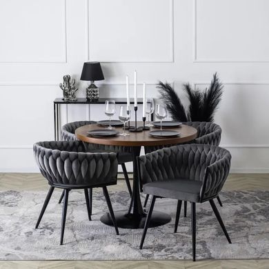 Стул бархатный MEBEL ELITE EMPOLI Velvet Серый фотография