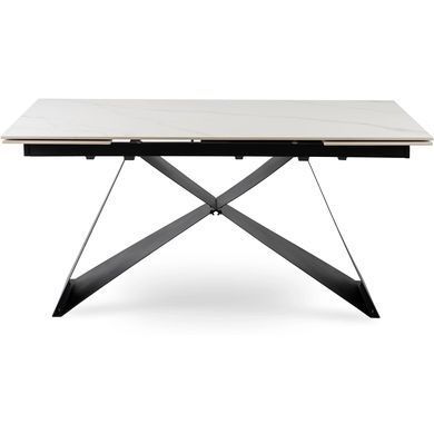 Стіл розкладний MEBEL ELITE VICTOR 160(240)х90 см Білий/ чорний фотографія
