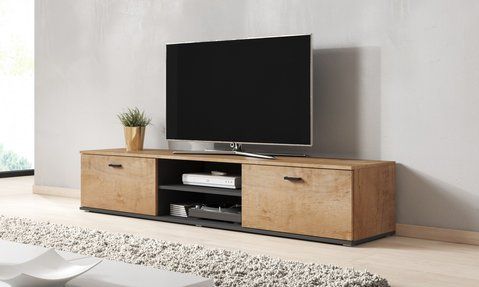 ТВ Тумба SOHO RTV Cama 180 Дуб Лефкас Мат / Черный фотография
