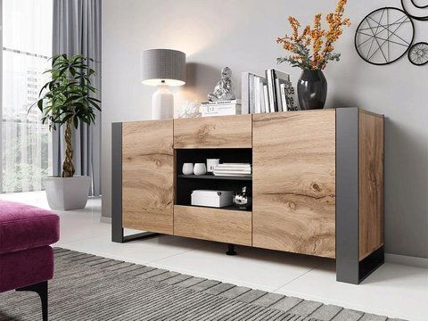 Комод WOOD Cama Дуб Вотан / Антрацит фотография