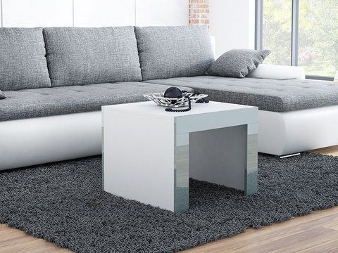 Журнальный столик TESS MINI 60x60 Cama Белый Мат / Серый Глянец фотография