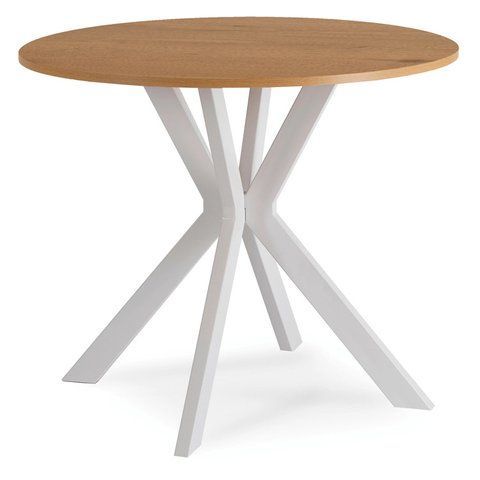 Стол MEBEL ELITE LAUREN 90X90 дуб золотой/белый фотография