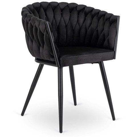 Стул бархатный MEBEL ELITE ELENA Velvet Черный фотография