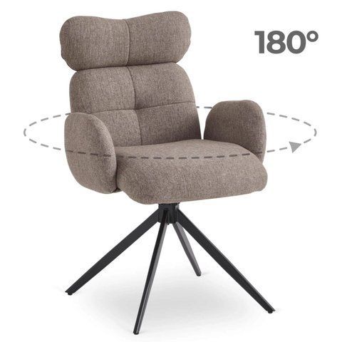 Стілець поворотний MEBEL ELITE ALVARO Коричневий фотографія