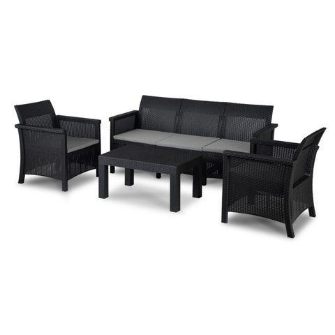 Комплект садовой мебели MEBEL ELITE SAVIO Черный
