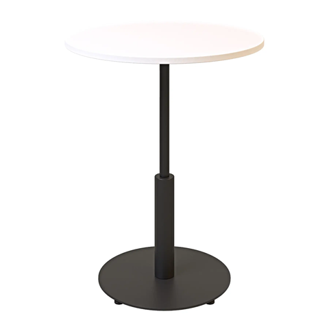 Стол Ibiza R light Lovko 70x70 Черный металл/белый фотография