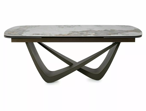 Розкладний Стіл MARANELLO CERAMIC Signal 200(290)X98 Глянцевий білий/мідний фотографія