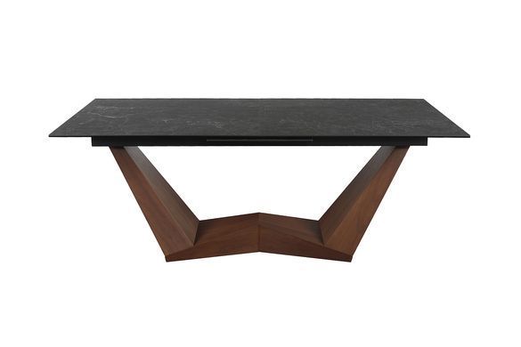 Стіл розкладний BONUCCI CERAMIC Signal 200(250)x98 Чорний Мармур / Горіх фотографія