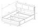 Кровать (каркас) Perfect Home Арко / Arco 160 с мягким изголовьем двуспальная Дуб артизан/графит
