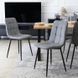 Комплект стіл MEBEL ELITE GLOS 135х80 см Дуб Золотий / Чорний +4 стільці PERU 2 Сірий