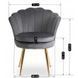Стілець оксамитовий MEBEL ELITE VIOLA Velvet Сірий/золото