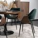 Стілець оксамитовий MEBEL ELITE DAKOTA Velvet, Зелений / горіховий