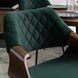 Стілець оксамитовий MEBEL ELITE DAKOTA Velvet, Зелений / горіховий